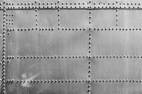 Fuselage Texture Sheet Metal On Aircraft Fuselage Backdrop Stock Photo