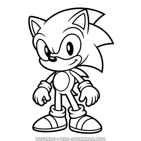Desenho Fácil Do Sonic - Desenho Fácil do Sonic de Corpo Inteiro | Desenho Para Desenhar