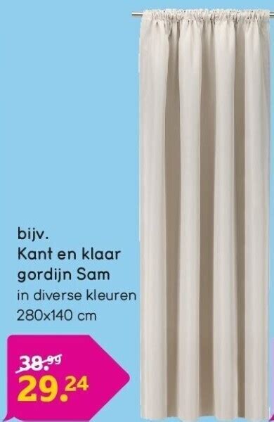 Kant En Klaar Gordijn Sam Promotie Bij Leen Bakker