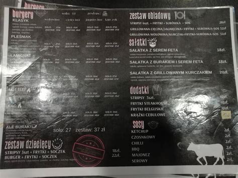 Menu At Burgerownia Bekon Pub Bar Gda Sk