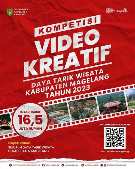 Lomba Video Daya Tarik Wisata Magelang Hadiah Total 16 5 Juta