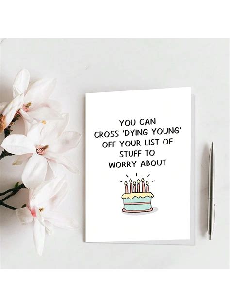 1pc Funny Getting Older Birthday Card For Men Women, Humorous Happy
