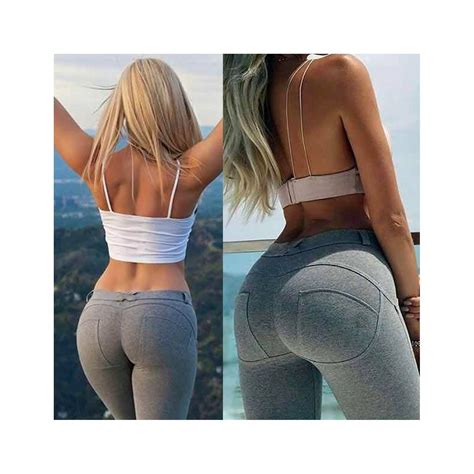 Interloper Low Rise Butt Lift Yoga Pants Fitness Leggings Stretch Ruched Pants Gray Comfy