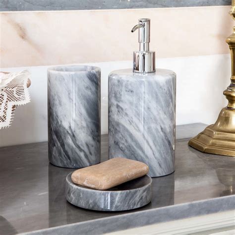 Grey Marble Bathroom Accessories Rispa