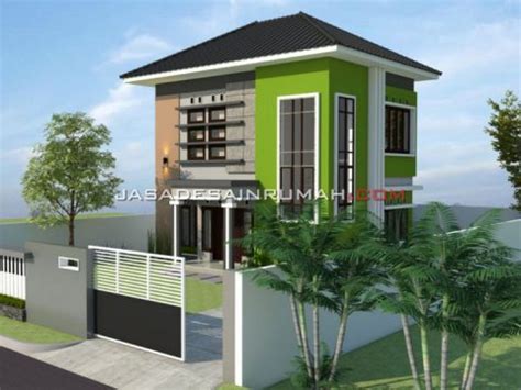 Desain Rumah Mini Malis 2 Lantai Atap Limasan Tunggal Jasa Desain