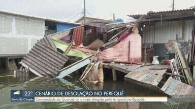 Jornal Tribuna 1ª Edição Moradores do Perequê em Guarujá enfrentam