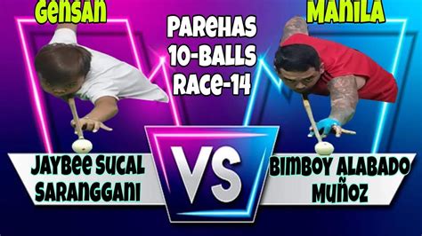 Jaybee Sucal Vs Bimboy Muñoz Parehas 10Balls Race 14 October 17