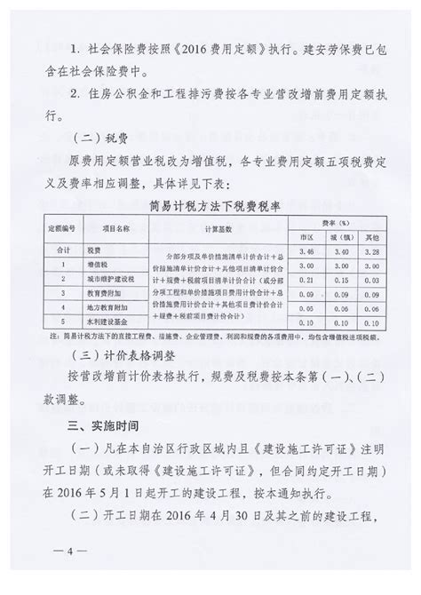 桂建标 2016 17 自治区住房城乡建设厅关于建筑业实施营业税改增值税后广西壮族自治区建设工程计价依据调整的通知住宅小区土木在线