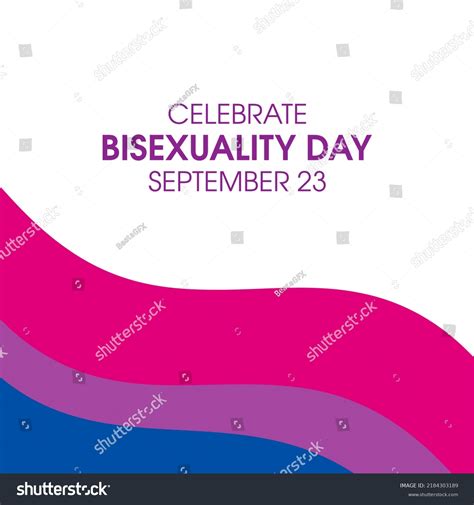 Celebrate Bisexuality Day Illustration Abstract Waving Stock