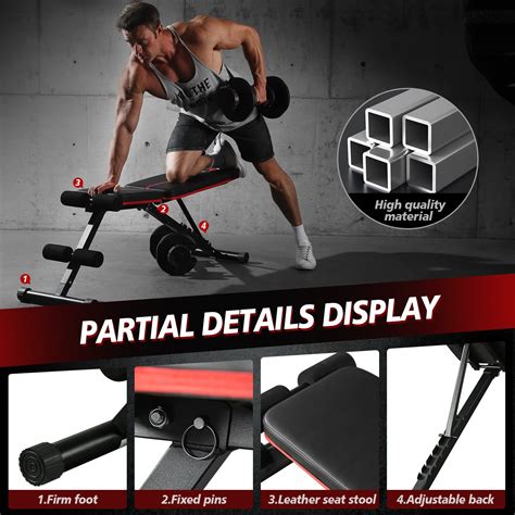 Snapklik Weight Bench Press Strength Training Adjustable Workout