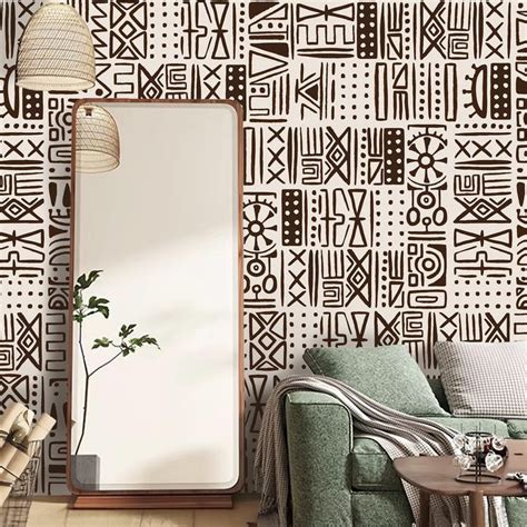 Modern Wallpaper Beige Brown Wall Mural Home Decor With African