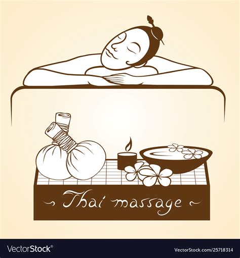 Thai Massage Royalty Free Vector Image Vectorstock