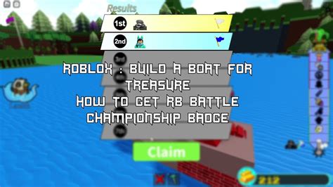 Roblox Build A Boat For Treasure HOW TO GET RB BATTLES CHAMPIONSHIP