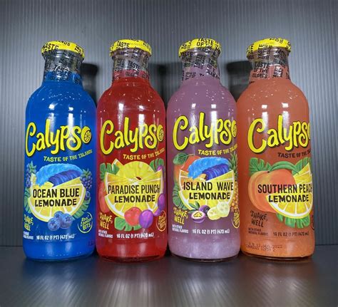 Calypso Paradise Punch Lemonade Calypso 473ml X 12 Glass Bottles Kiwi