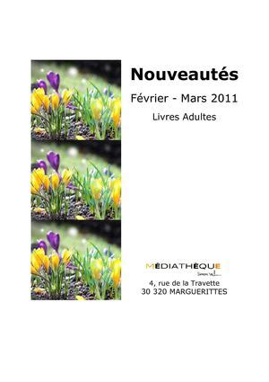 Calaméo Nouveautés Adultes Février Mars 2011