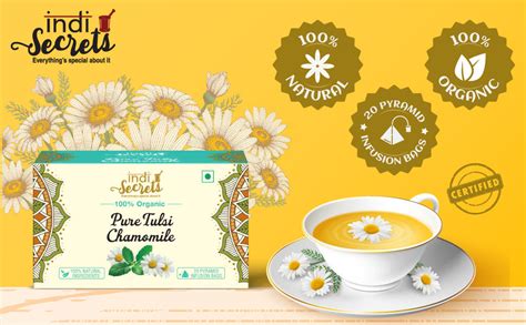 Buy Indisecrets Organic Chamomile Tea Tulsi Honey Online At Best