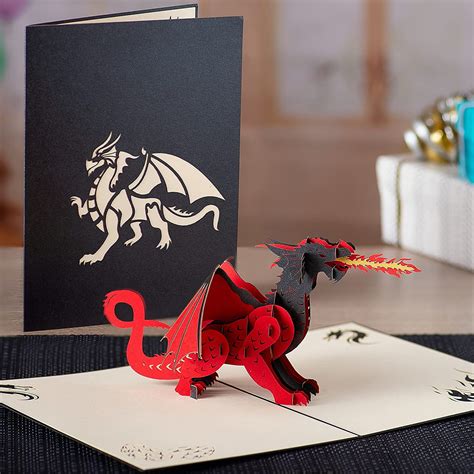 Dragon Pop Up Card By Devine Popup Cards D Cards Pop Up Birthday