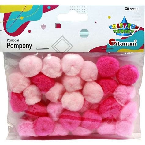 Pompony Akrylowe Mm Tonacja R Owa Szt Titanum Craft Fun Series