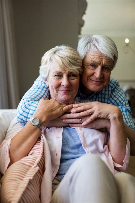 Portrait Of Senior Couple Embracing Each Other Stock Image Image Of