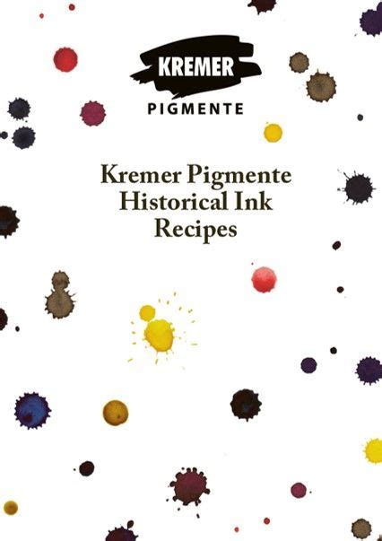 Kremer Pigmente Historical Ink Recipes Books Color Charts Kremer