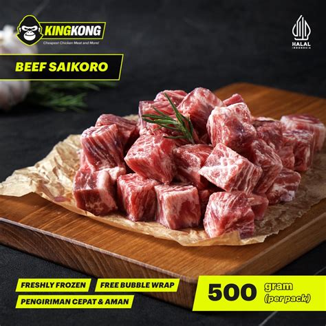 Jual Daging Sapi Saikoro Beef Meltique Cubes Steak Freshly Frozen 500