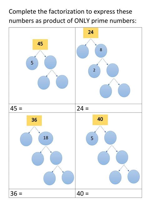 Prime Factorization Exercise Live Worksheets Worksheets Library