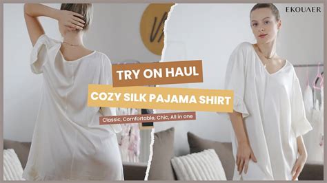 Cozy Nightgown Sleepshirt Try On Haul Ekouaer Ft Veronika Rosandic