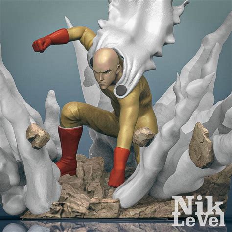 Archivo Stl Saitama One Punch Man Imprimible En 3d 👊 ・objeto De Impresión 3d Para Descargar・cults