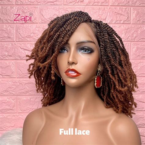 Nubian Kinky Twist Lace Wig Afro Twist Wig 4c Twist Wig Etsy