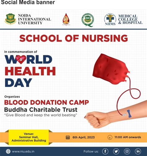 Blood Donation Camp On World Health Day Noida International University