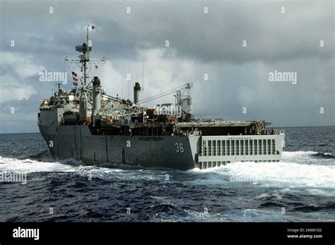 A Port Quarter View Of The Dock Landing Ship USS ANCHORAGE LSD 36