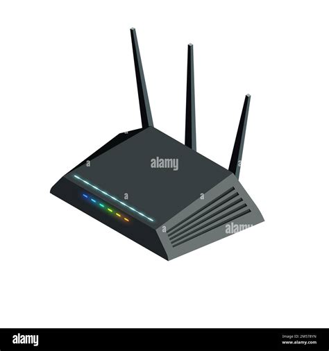 Wifi Router Vector Isometric Illustration Internet Network Device On