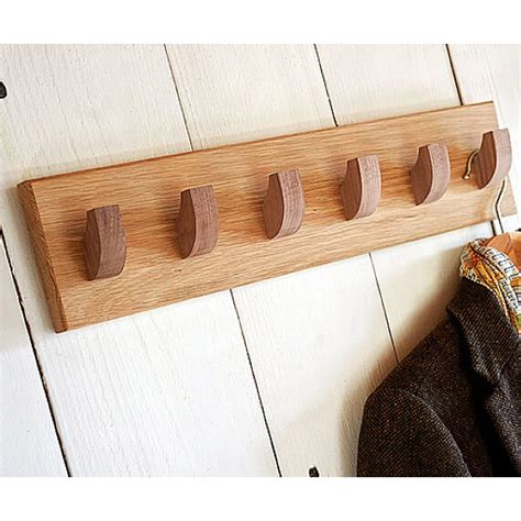 Solid Oak 6 Hook Coat Rack