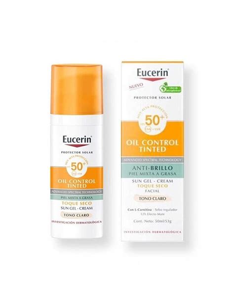 Eucerin Protector Solar Oil Control Sun Face Toque Seco Tono Claro Fps