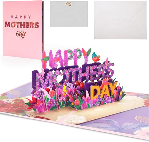 Wdandcd Happy Mother‘s Day Card 3d Greeting Happy Mother‘s Day Card Pop