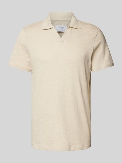 Mcneal Regular Fit Poloshirt Mit V Ausschnitt Beige Online Kaufen