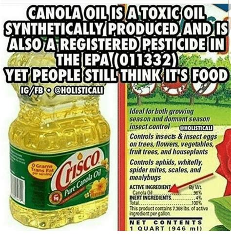 Organic Live Food On Twitter Research Shows Canola Oil Can Destroy