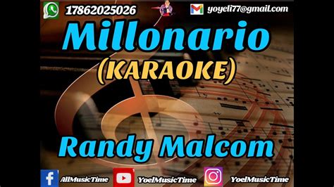 Millonario Randy Malcom Karaoke Tema Original Coros Youtube