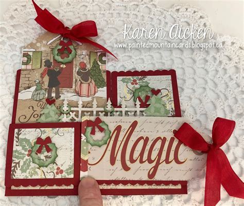 Painted Mountain Cards: Christmas Magic Box Card