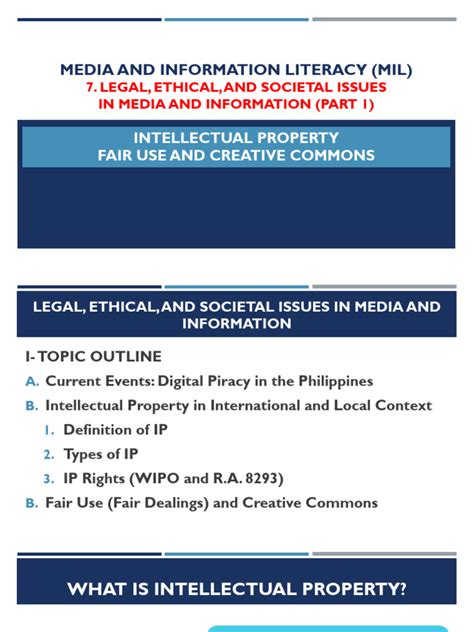 Legal Ethical And Societal Issues In Media And Information Part 1