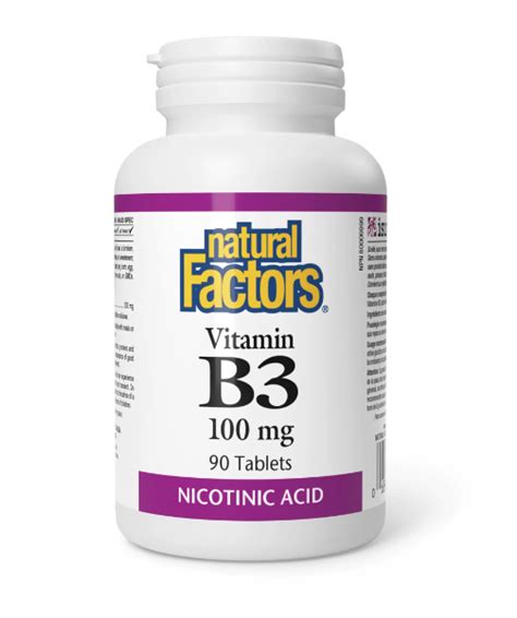 Natural Factors Vitamin B3 100mg 90 Tablets The Natural Vibe