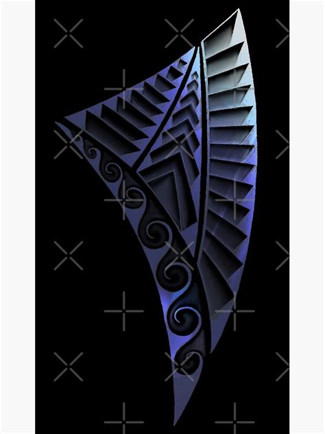 Polynesian Tribal Metallic Poster For Sale By Attracdionz Redbubble