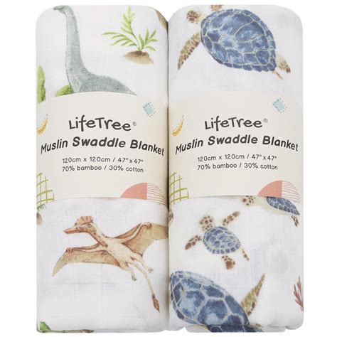 Amazon Lifetree Muslin Swaddle Blankets Neutral Baby Swaddling