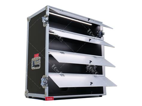 Customized Ata Drawer Shoe Cabinet Flight Case Tourgo Event Solution