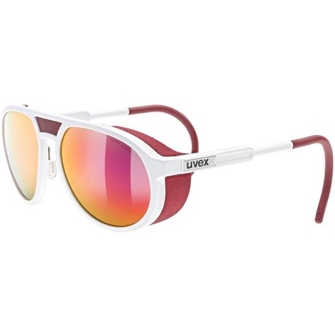 Uvex Lunettes Mtn Classic P White Matt Polavision Mirror Red BIKE24