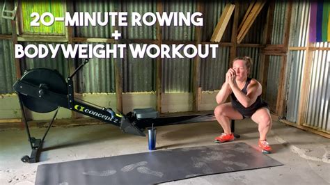 20 Minute Rowing Bodyweight Workout Youtube