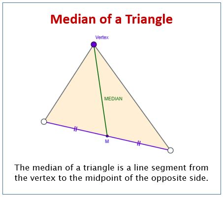 Median of a Triangle (examples, solutions, videos, worksheets, games ...