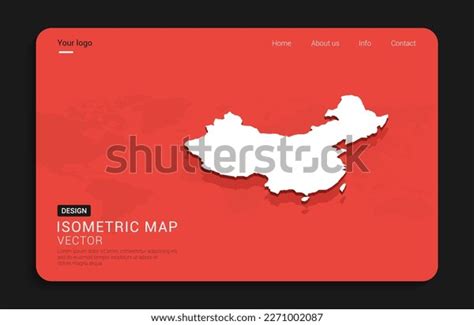 China Map Red Isolated On Dark Stock Vector (Royalty Free) 2271002087 ...