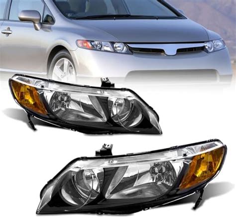 AS Conjunto De Faros Delanteros Para Honda Civic 2006 2007 2008