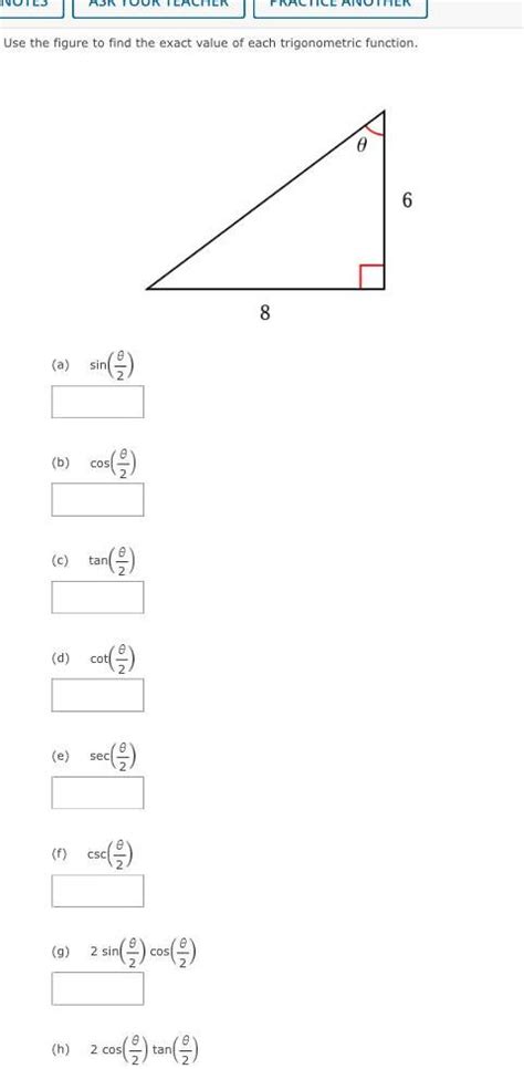 Answered Use The Figure To Find The Exact Value Of Each Trig Calculus Kunduz